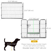 Heavy Duty Dog Playpen, 16 Panels Pet Playpen Dog Fence, Portabl