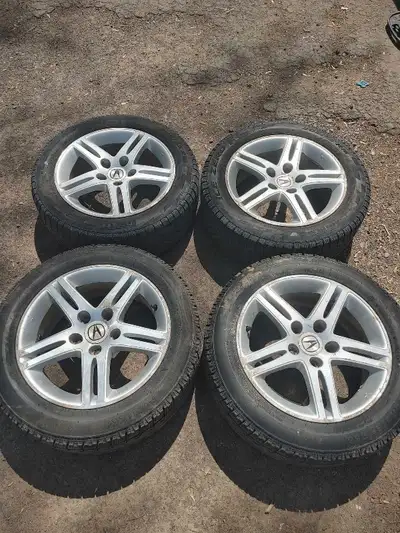 4 mags d'origine acura csx Peux fiter sur civic et plus 2 pneus fini 205/55r16 hiver 4382331515