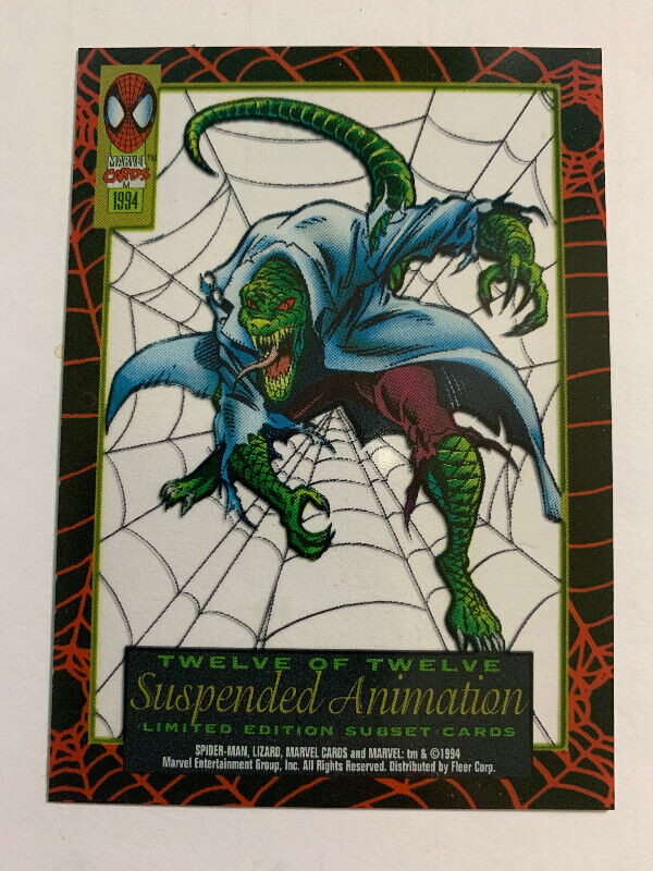 1994 Fleer Marvel Suspended Animation #12 LIZARD Chase Card NM dans Art et objets de collection  à Longueuil/Rive Sud