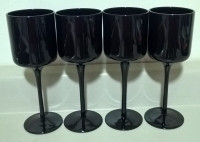 Vintage Stemware Black Water/ Wine/ Sherbert Glasses