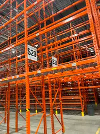 Used RediRack warehouse rack frames for sale 30’ tall x 42” deep