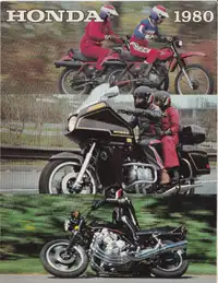 1980 Honda Motorcycles Full Line Brochure Including 80 CBX
