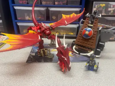 Lego VIKINGS 7017 Viking Catapult vs the Nidhogg Dragon, View more