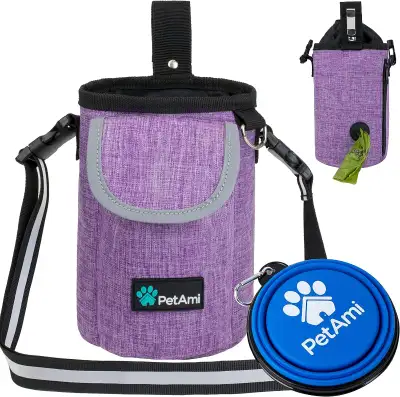 PetAmi Dog Walking Training Dispenser Pouch (Purple), View more