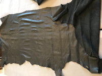 NEW Black Fine Super Soft smooth Leather Suede half Hides