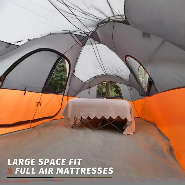 UNP Camping Tent 10-Person-Family Tent, Orange in Fishing, Camping & Outdoors in Markham / York Region - Image 4