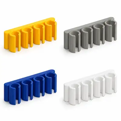 Desk Cable Organizer Clip - 3, 4 or 5 Slots - 4 Colours, View more