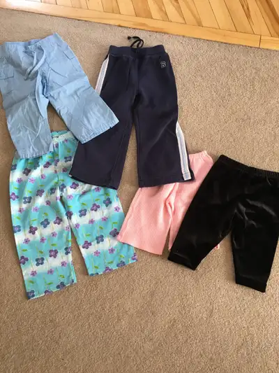 Assorted infant/ toddler pants see description for size , View more