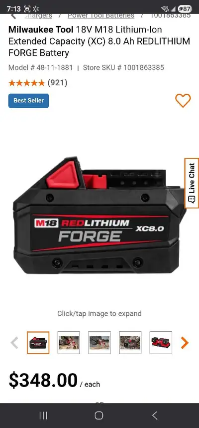 milwaukee battery, View more