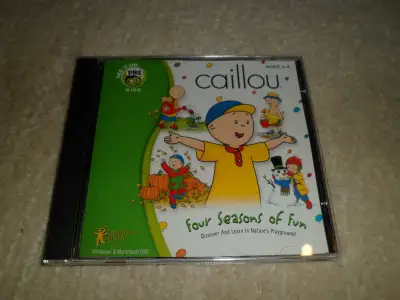 Caillou Four Seasons of Fun PC & MAC OS9 video game age 2-6, View more
