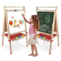 Brand New，Wooden Art Easel Double-Sided Whiteboard