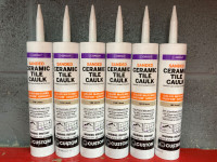 (NEW) 6 x Polyblend #122 Linen 10.5 oz Sanded Ceramic Tile Caulk