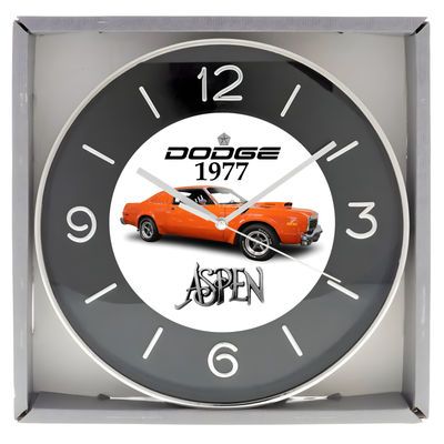 Brand new boxed wall clock approximately 10 inches in diameter featuring Custom designed artwork. Cl...
