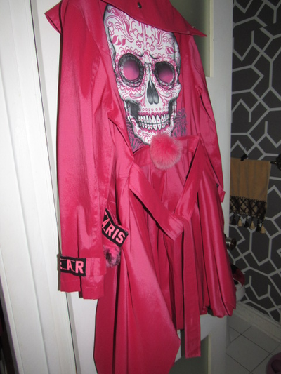 unique hot pink vintage trench coat S, View more