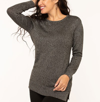 A Shimmery Charcoal / Silver  Ladies Sweater