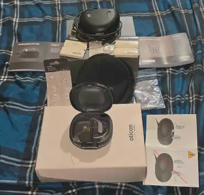 Hello I'm selling a pair of Otticon More 3 minirite RC092 hearing aids ONLY USED ONCE!!!!, they come...