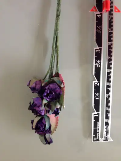 minature purple rose crafting / dollhouse / headband flowers, View more