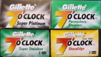 Gillette 7 O'Clock DE Razor Blade Collection - 4 packs 30 Blades