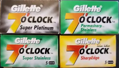 Gillette 7 O'Clock DE Razor Blade Collection - 4 packs 30 Blades, View more