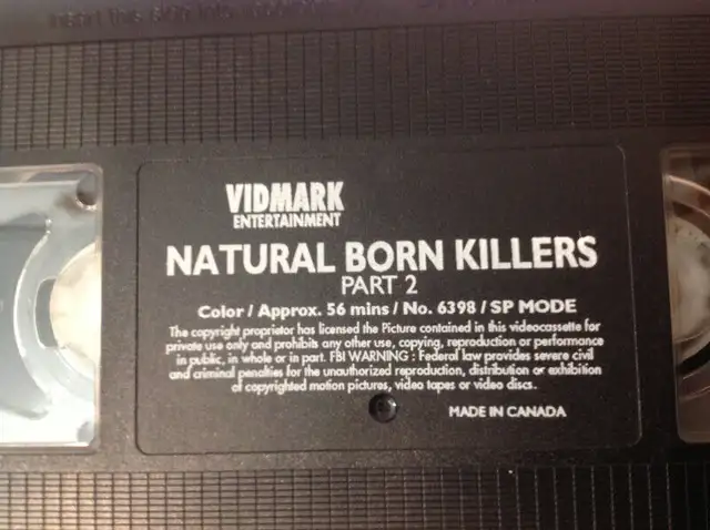 NATURAL BORN KILLERS DIRECTORS CUT VHS TAPES (1997) in CDs, DVDs & Blu-ray in Winnipeg - Image 5