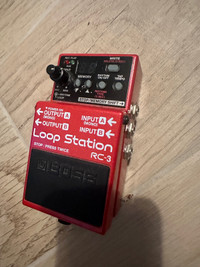  Boss RC-3 Loop station pedal red color.