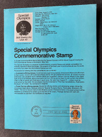 First Day of Issue Special Olympics Commemorative Stamp Aug 1979