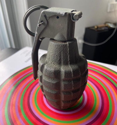 WWII MK 2 Mid-War REPLICA Training Hand  Grenade Paperweight, View more