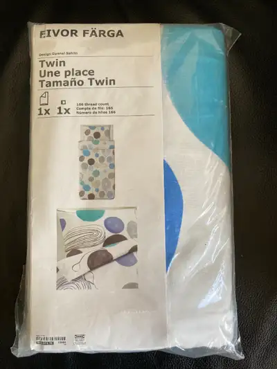 New Ikea Twin Duvet Cover and Pillowcase Sealed Unopened, View more