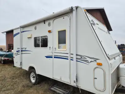 Great condition overall Air-conditioning Queen popout in front Double popout on side Canvas in excel...