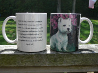West Highland White Terrier mugs, Westie coffee mugs, westi mug