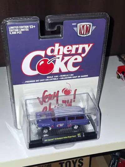 - 1957 Chevrolet 150 Handyman Station Wagon Gasser - 2020 Cherry Coke M2 Machines - 1/64 scale dieca...