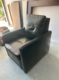 Lee Industries reclining, swivel leather chair for sale