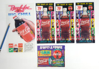 5 Coca-Cola Self-Adhesive Window/Refrigerator Stickers