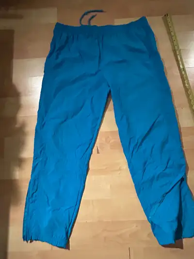 Rain splash pants $15 Medium drawstring waist, blue, activewear, View more