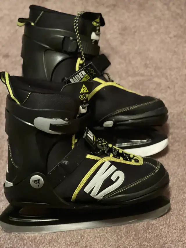K2 Black Lime Kids Inline Skates Adjustable Sz 5-8 Youth Skates in Skates & Blades in Ottawa - Image 2