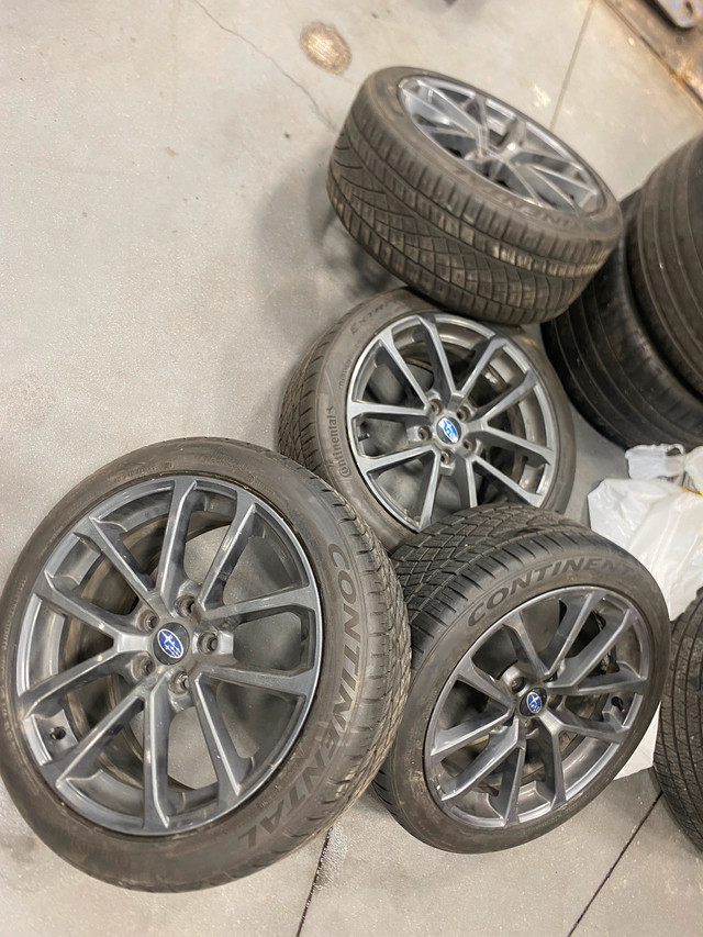 4 Subaru WRX oem wheels 245/40/18 in Tires & Rims in Bedford - Image 3