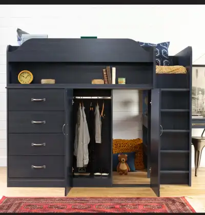twin loft bed, View more