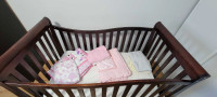 Crib and organic mattress with all accessories 