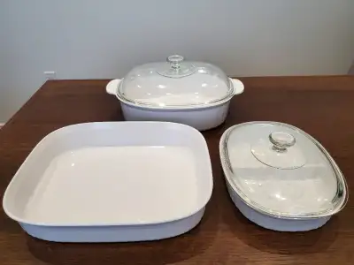 Corningware, French White bakeware $35/$45/$65, View more