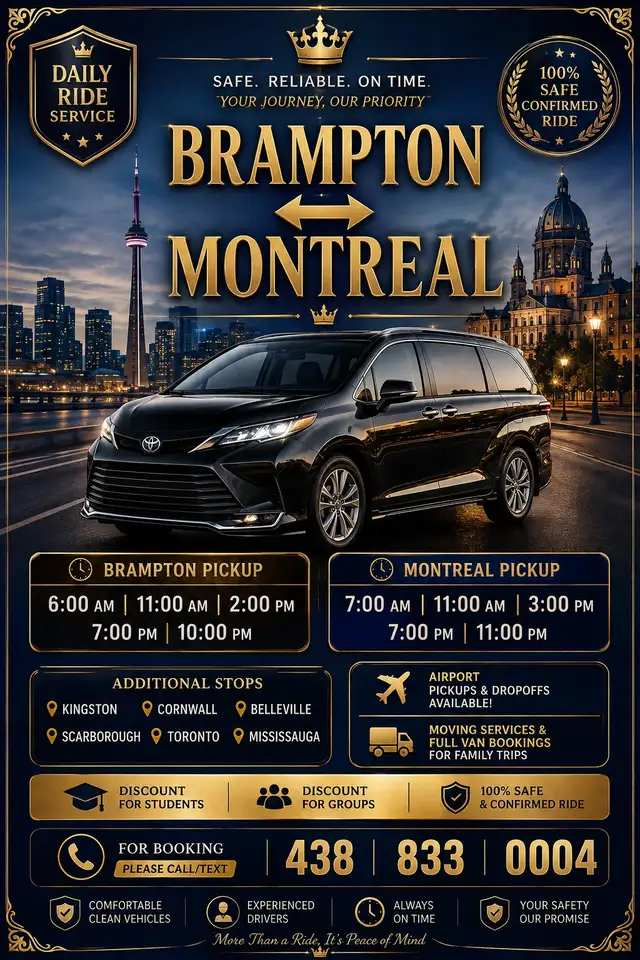 Brampton to Montreal daily ride