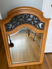 Golden Oak, beautifully framed wall mirror