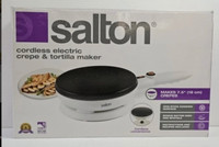 New in box - Salton non stick crepe and tortilla maker 