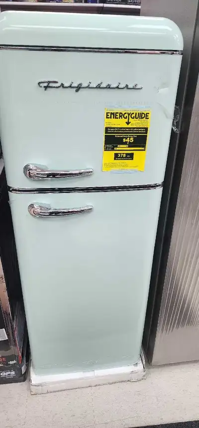 Frigidaire (GREEN)2 Door Apartment Size Refrigerator top freezer, View more