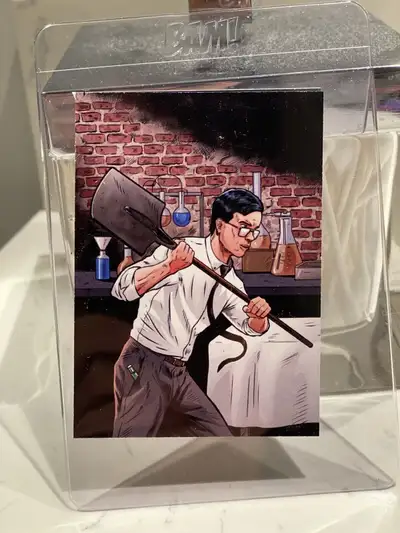 Brand new in protective sleeve. Never removed. Guaranteed mint condition. This exclusive sketch card...