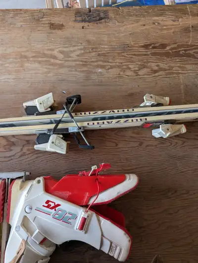 Vintage Womens alpine skis and ski boots, View more