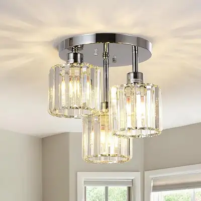 Semi Flush Mount Ceiling Light,3-Light Modern Close to Ceiling L, View more