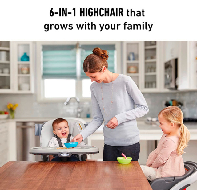 Graco Blossom 6 in 1 Convertible High Chair in Feeding & High Chairs in Markham / York Region - Image 3