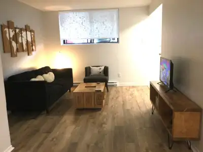 Libre à partir de 1er mai , location minimum 2 mois. Deux superbes 4 ½ rénovés, très propres, meublé...