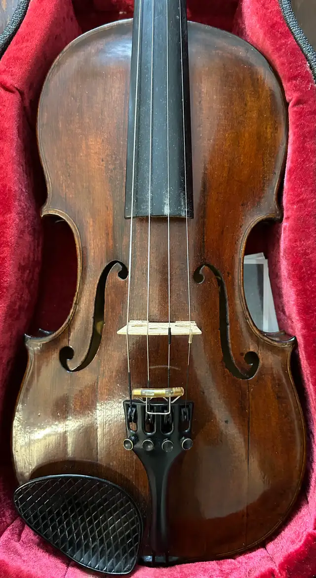 1865 English 4/4 violin ”La Baildon”, D. Alexander resto, $3995.