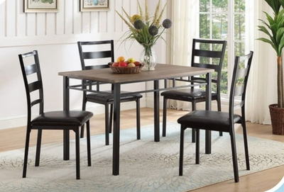4 chairs with solid table delivery available, View more